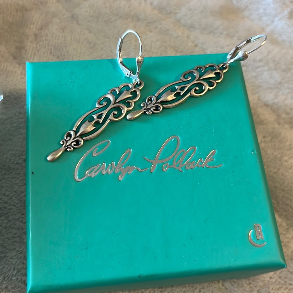 Carolyn Pollack silver dangle earrings